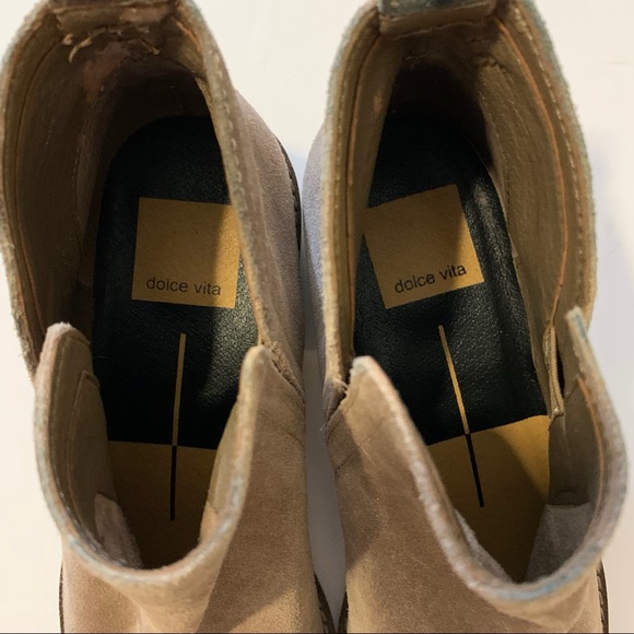 Dolce Vita Taupe Suede Ankle Booties - Picture 14 of 15
